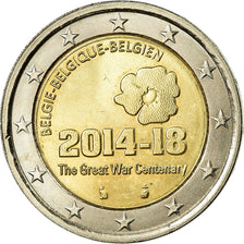 Belgium, 2 Euro, The Great War Centenary, 2014, AU(55-58), Bi-Metallic