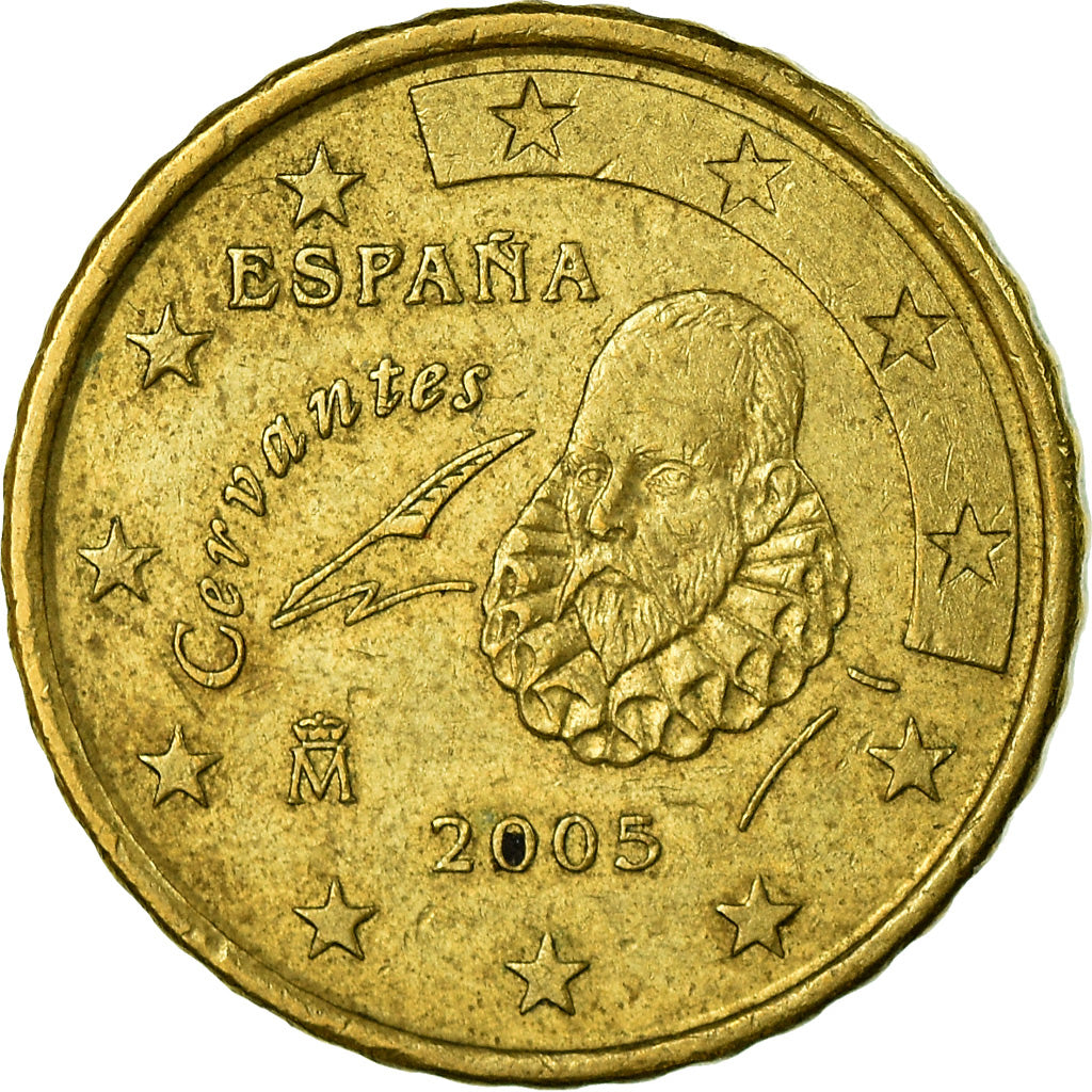 Spain, 10 Euro Cent, 2005, EF(40-45), Brass, KM:1043