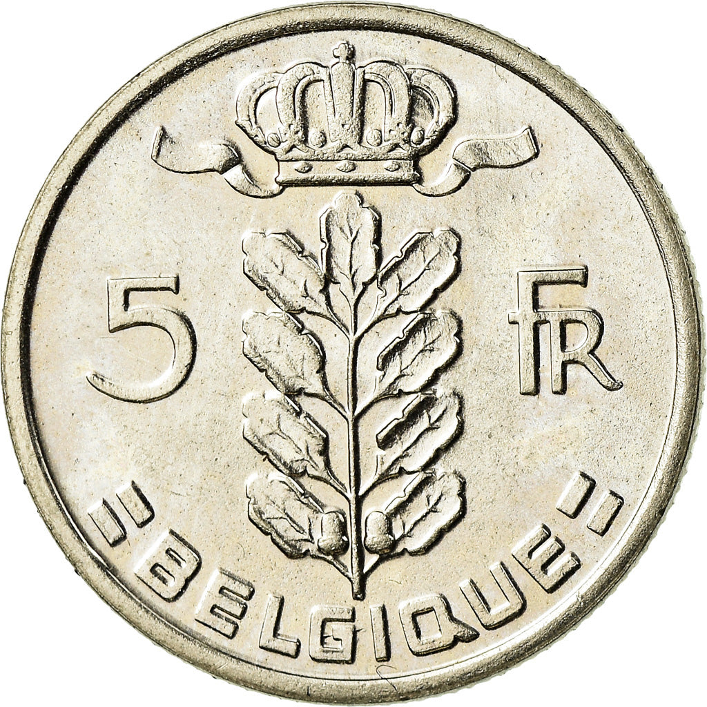 Coin, Belgium, 5 Francs, 5 Frank, 1980, MS(63), Copper-nickel, KM:134.1