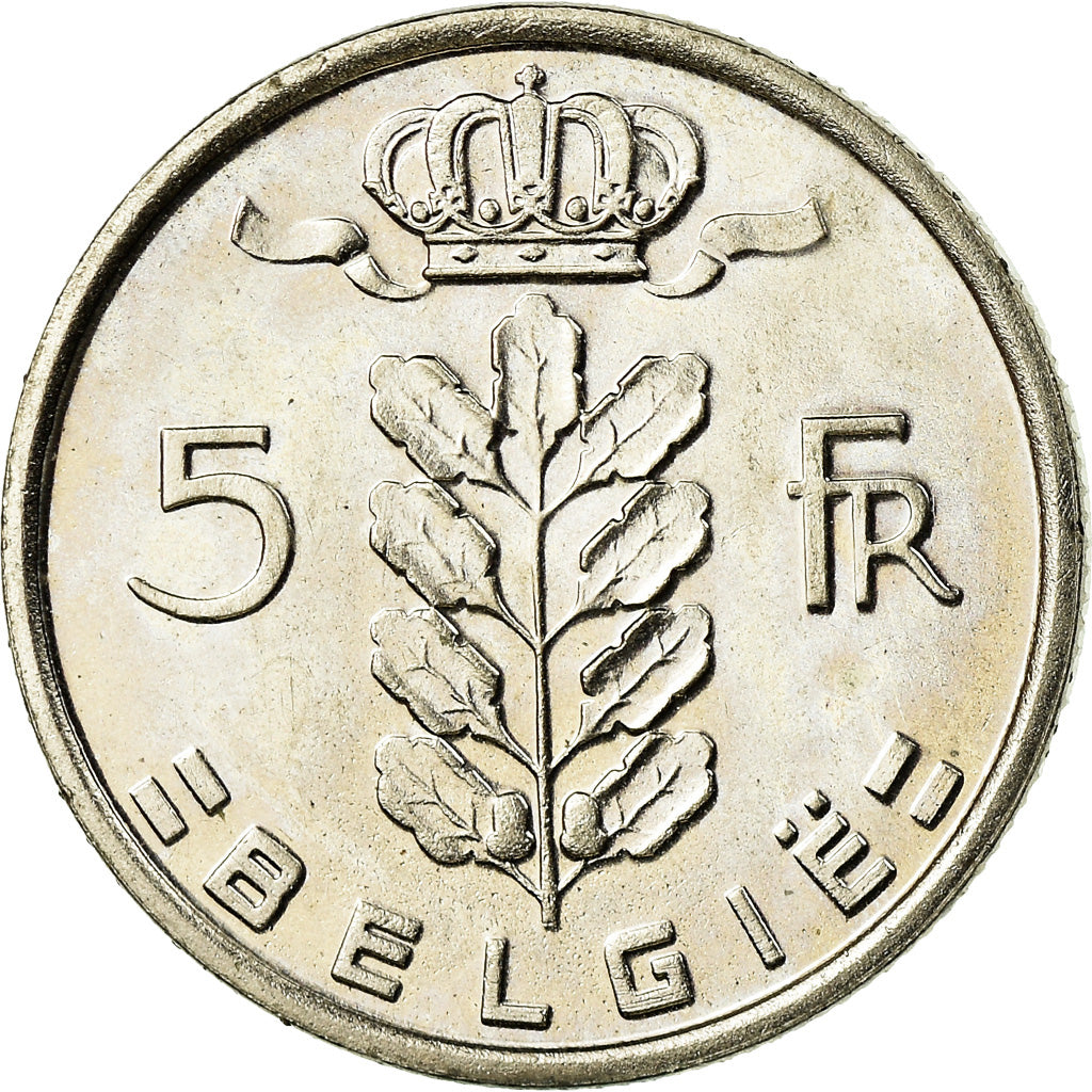 Moneta, Belgio, 5 Francs, 5 Frank, 1980, SPL, Rame-nichel, KM:135.1
