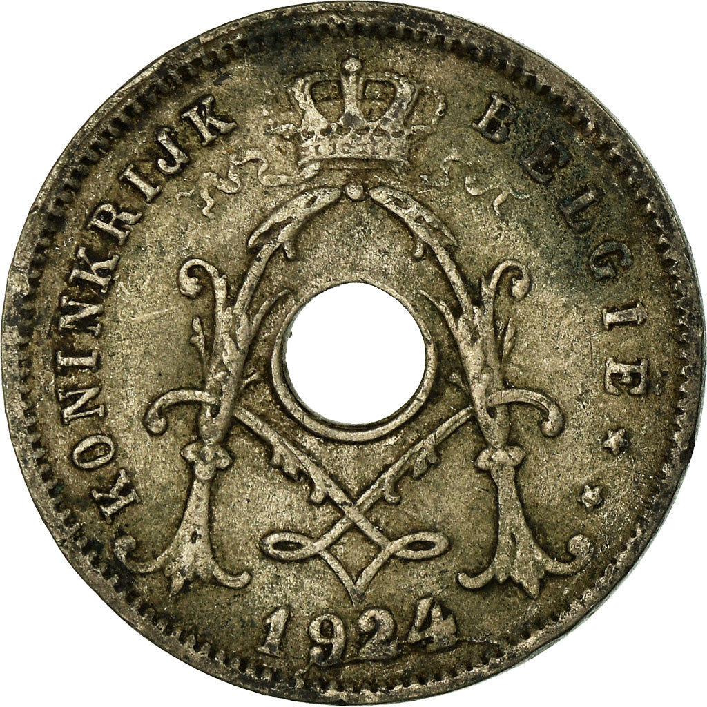 Moeda, Bélgica, 5 Centimes, 1924, VF(30-35), Cobre-níquel, KM:67