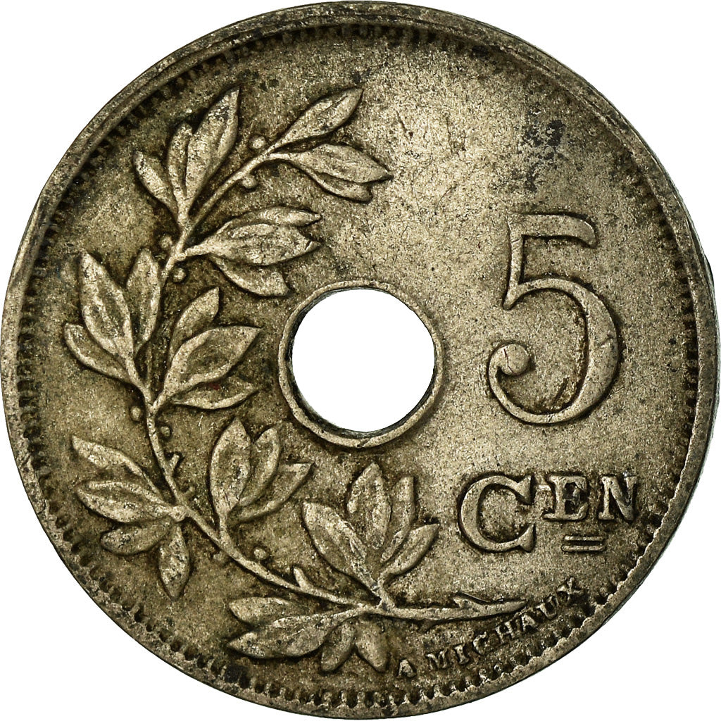 Moeda, Bélgica, 5 Centimes, 1924, VF(30-35), Cobre-níquel, KM:67