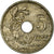 Moneta, Belgio, 5 Centimes, 1922, MB+, Rame-nichel, KM:67
