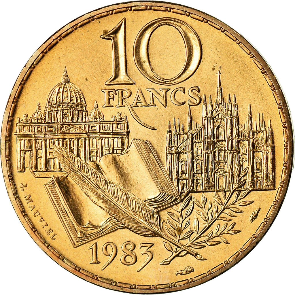Monnaie, France, Stendhal, 10 Francs, 1983, Paris, FDC, Nickel-Bronze