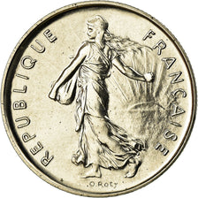 Moeda, França, Semeuse, 5 Francs, 1983, Paris, MS(65-70), Cobre-Níquel