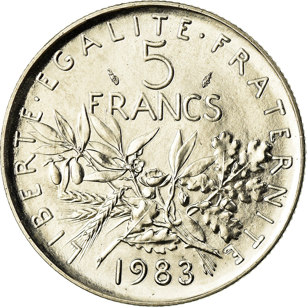 Monnaie, France, Semeuse, 5 Francs, 1983, Paris, FDC, Nickel Clad Copper-Nickel
