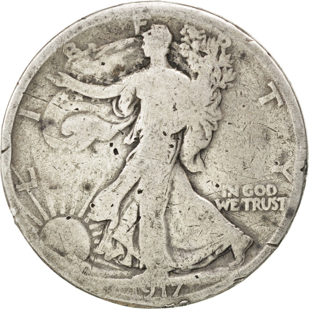 UNITED STATES, Walking Liberty Half Dollar, Half Dollar, 1917, U.S. Mint, KM...
