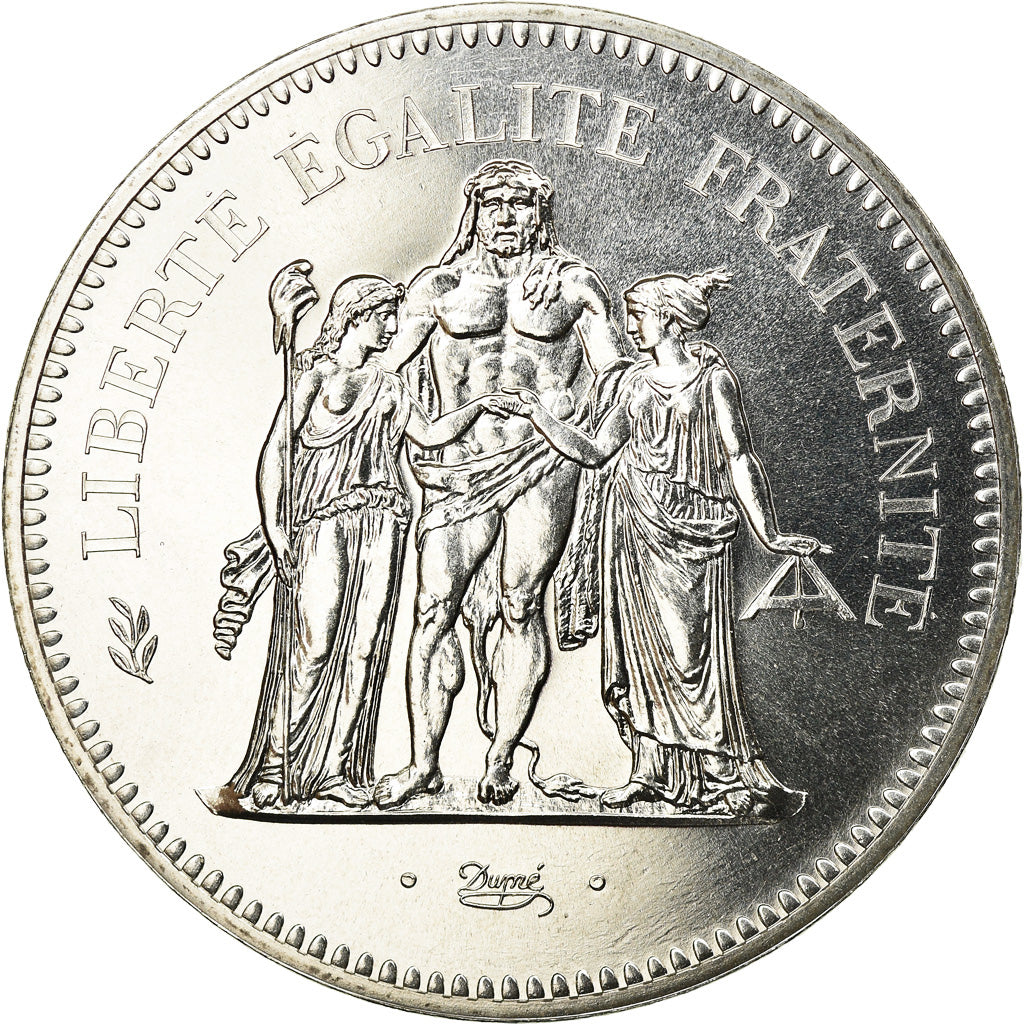 Coin, France, Hercule, 50 Francs, 1977, Paris, MS(65-70), Silver, KM:941.1