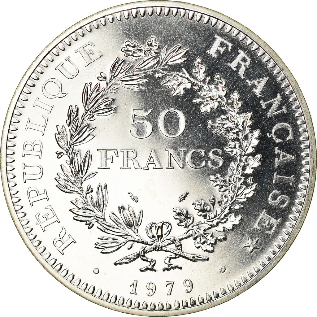 Coin, France, Hercule, 50 Francs, 1979, Paris, MS(65-70), Silver, KM:941.1