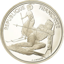 Coin, France, albertville 92, 100 Francs, 1990, Proof, MS(63), Silver, KM:984