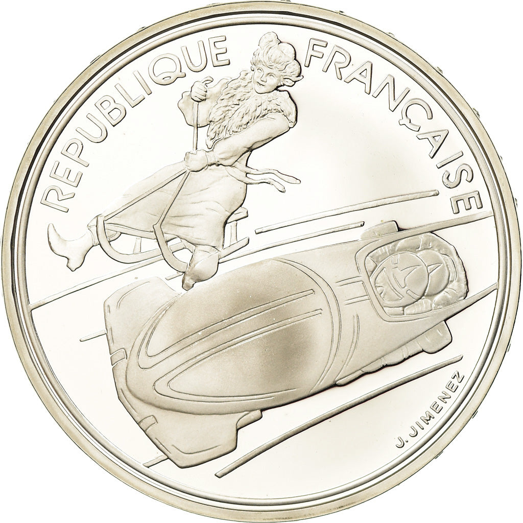 Monnaie, France, albertville 92, 100 Francs, 1990, Proof, SPL, Argent