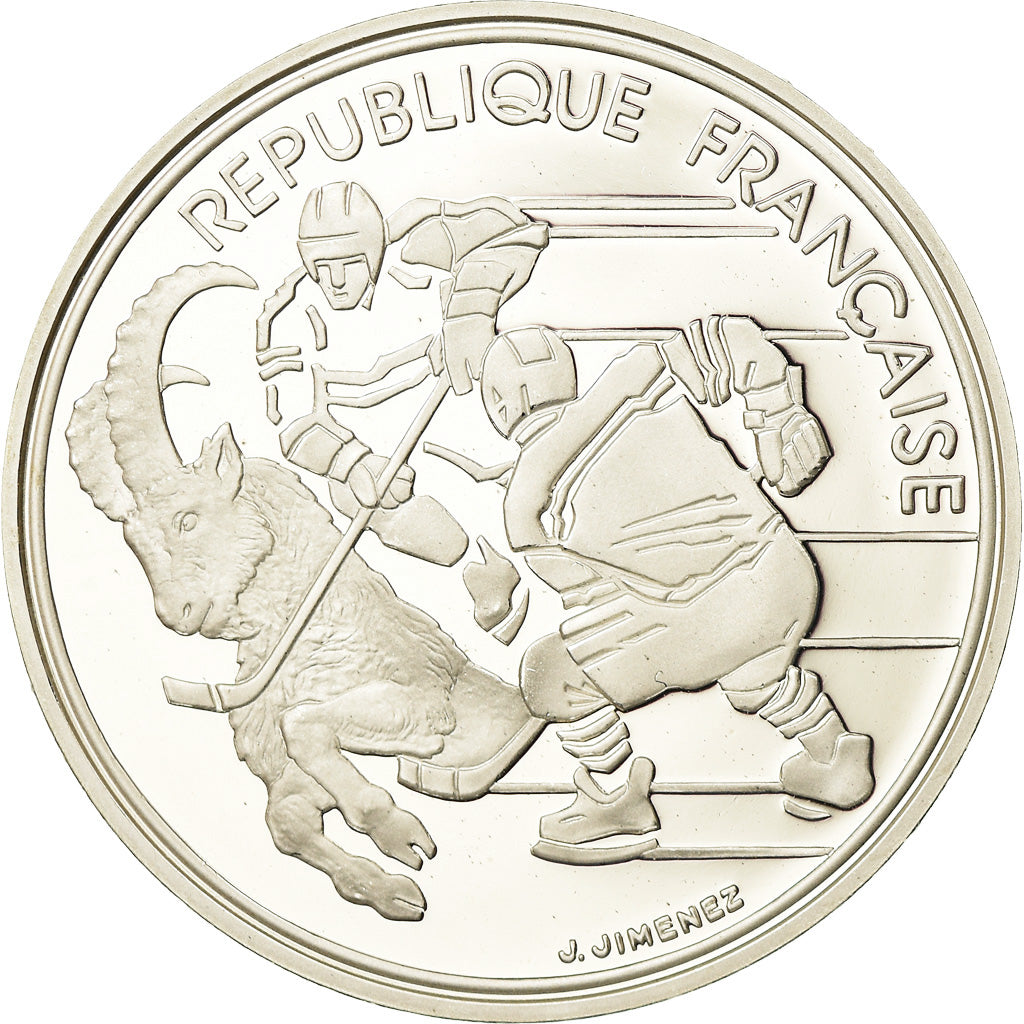 Coin, France, albertville 92, 100 Francs, 1991, Proof, MS(63), Silver, KM:993