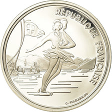 Moneta, Francia, albertville 92, 100 Francs, 1989, Proof, SPL, Argento, KM:972