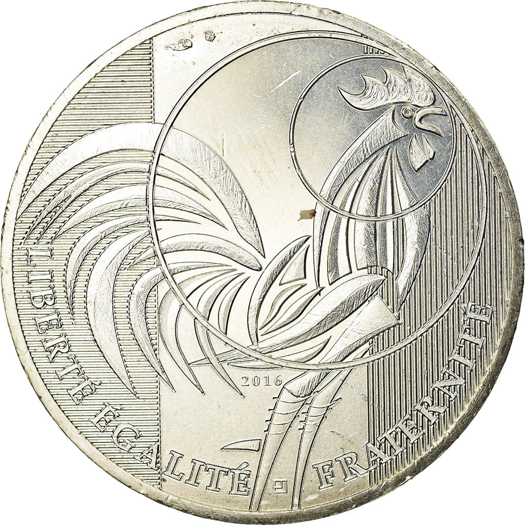 Francia, 10 Euro, Coq, 2016, SPL, Argento