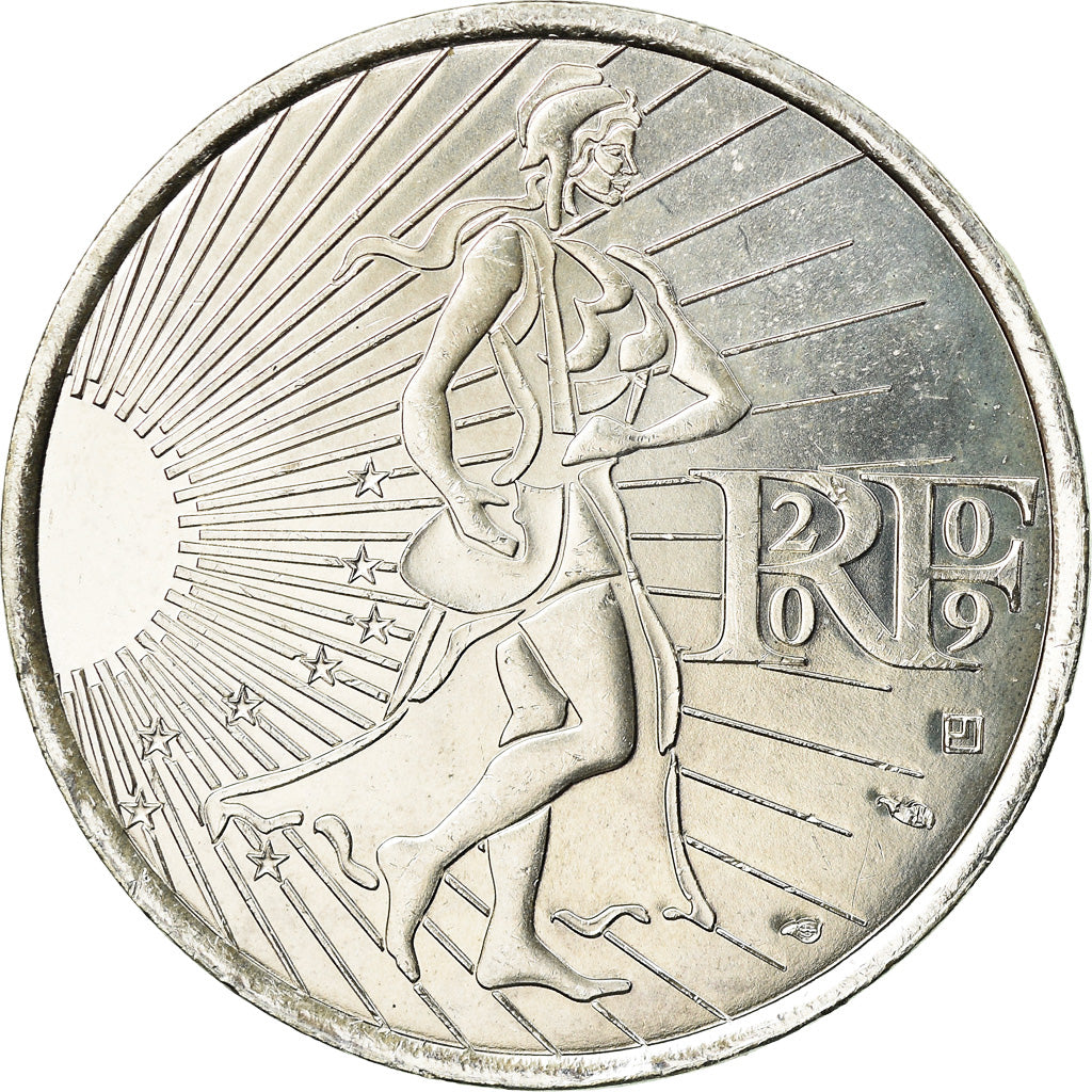 France, 10 Euro, 2009, MS(63), Silver, KM:1580
