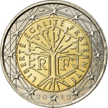 Francja, 2 Euro, 2013, Paris, AU(55-58), Bimetaliczny, KM:1414