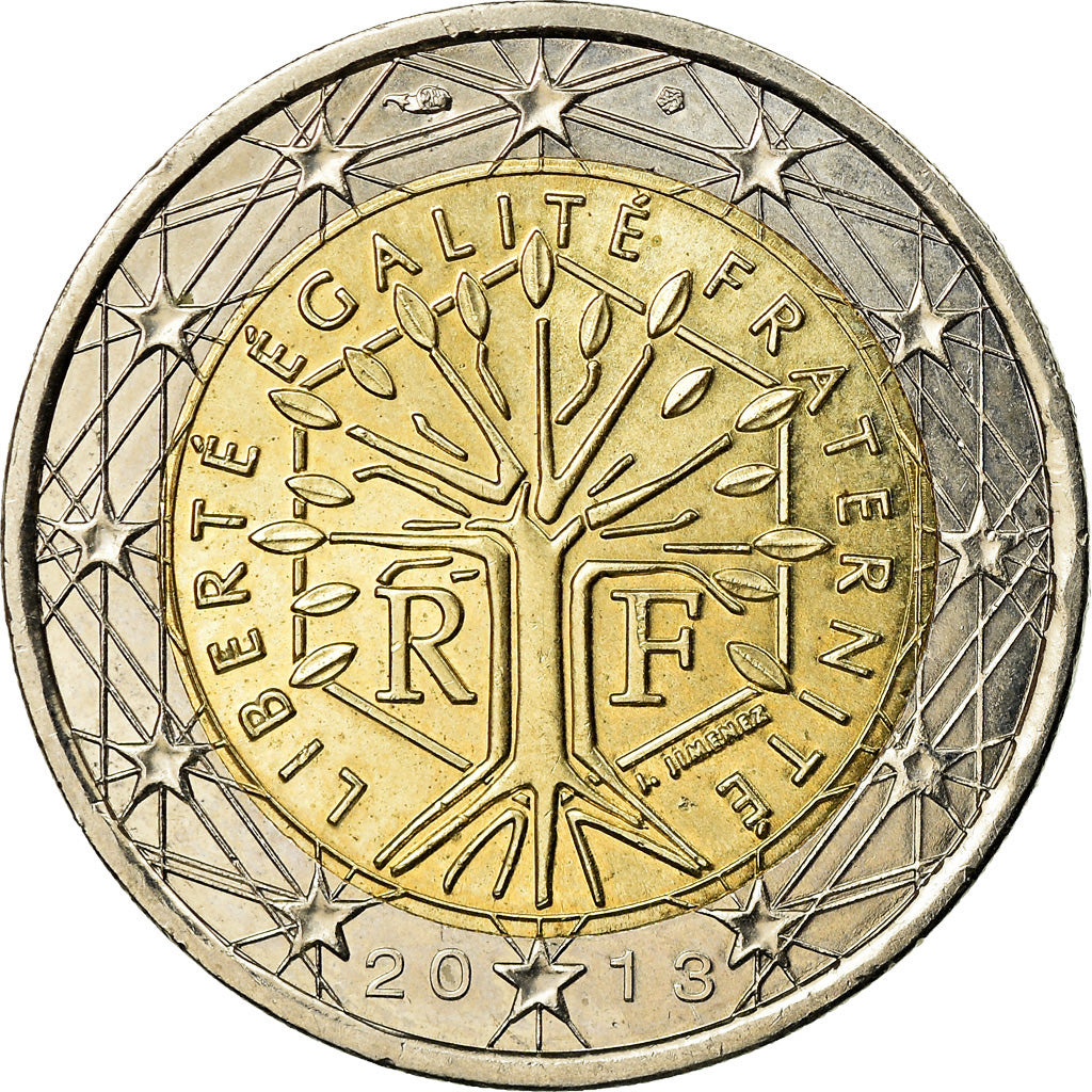 France, 2 Euro, 2013, AU(55-58), Bi-Metallic, KM:1414