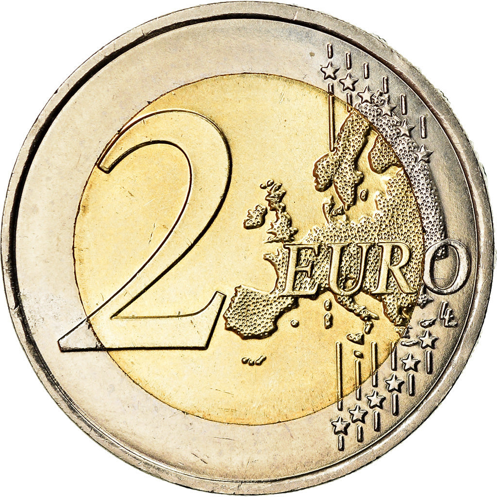 France, 2 Euro, Sida, 2014, MS(63), Bi-Metallic