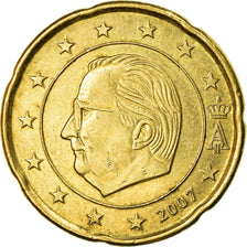 Belgium, 20 Euro Cent, 2007, EF(40-45), Brass, KM:278