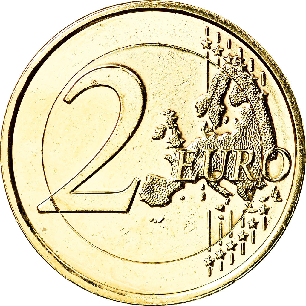 Países Bajos, 2 Euro, 2014, SC, Gold plated