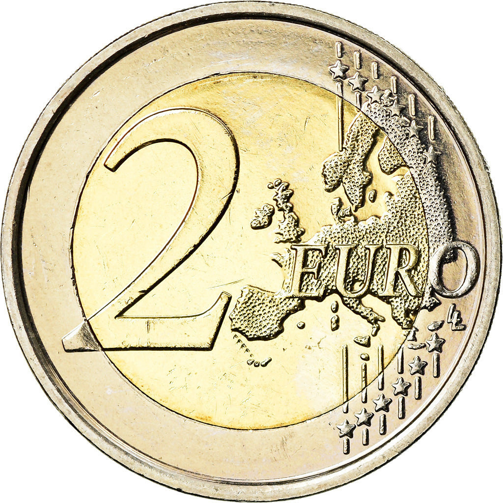 Belgium, 2 Euro, The Great War Centenary, 2014, Colorised, MS(63), Bi-Metallic