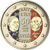 France, 2 Euro, Traité de l'Elysée, 2013, Colorised, MS(63), Bi-Metallic