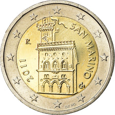 San Marino, 2 Euro, 2011, MS(63), Bi-Metallic, KM:486