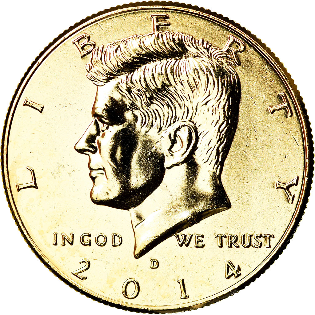 Coin, United States, Half Dollar, 2014, Denver, MS(63), Gold plated
