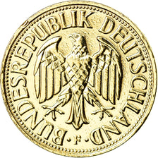 Coin, GERMANY - FEDERAL REPUBLIC, Mark, 1957, Stuttgart, MS(63), Gold plated