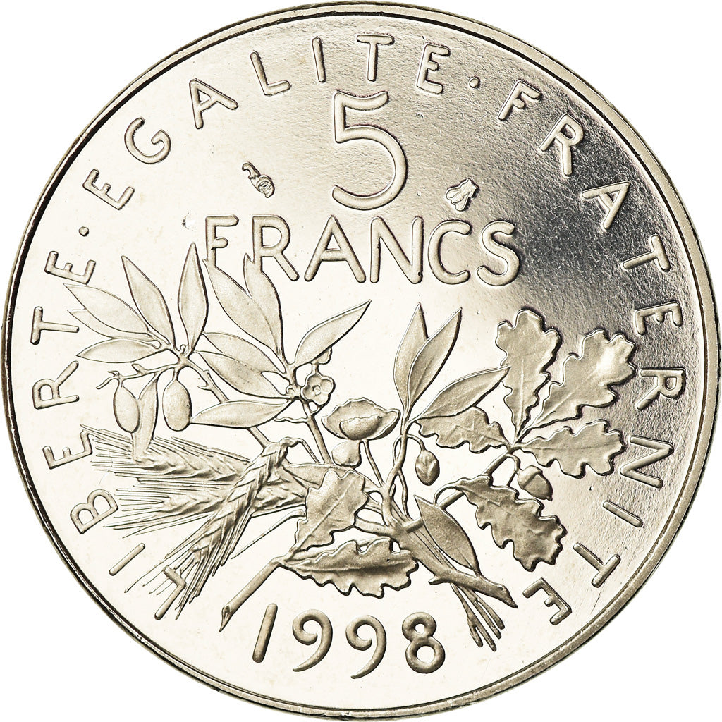 Coin, France, Semeuse, 5 Francs, 1998, Paris, Proof, MS(65-70), Nickel Clad