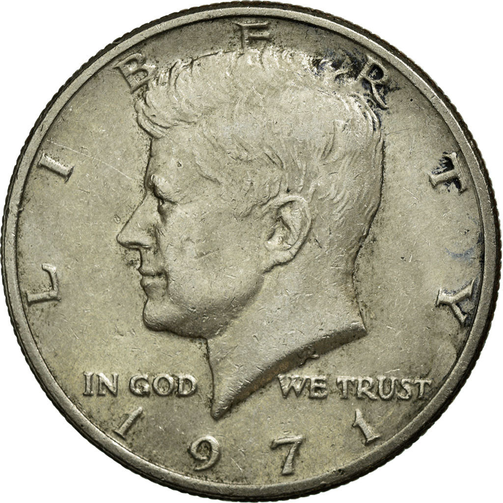 Coin, United States, Kennedy Half Dollar, Half Dollar, 1971, U.S. Mint