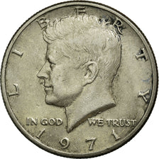 Coin, United States, Kennedy Half Dollar, Half Dollar, 1971, U.S. Mint