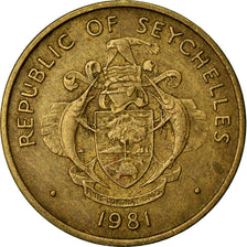 Moneta, Seychelles, 5 Cents, 1981, British Royal Mint, BB, Ottone, KM:43