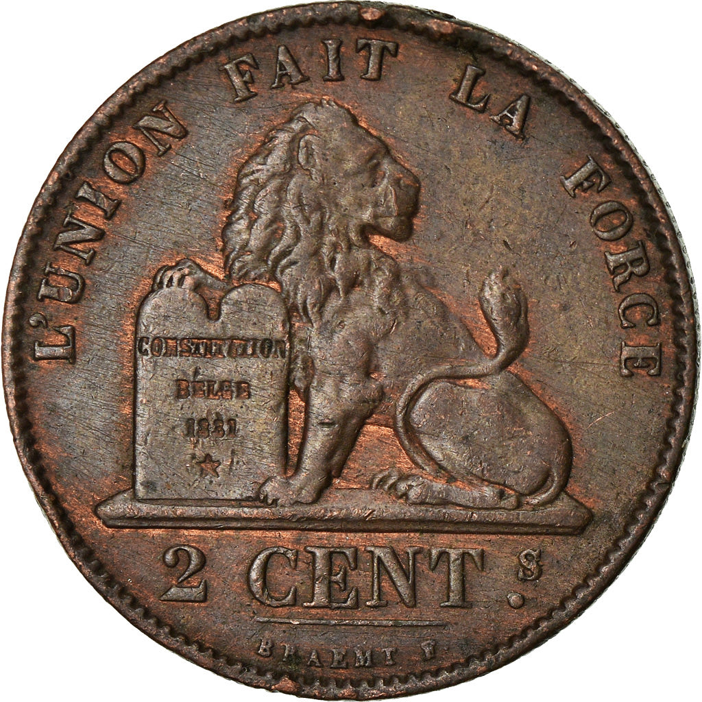 Coin, Belgium, Leopold II, 2 Centimes, 1970, VF(30-35), Copper, KM:35.1