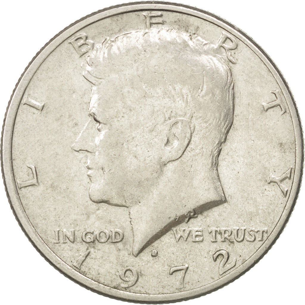 Coin, United States, Kennedy Half Dollar, Half Dollar, 1972, U.S. Mint, Denver