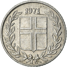 Coin, Iceland, 10 Aurar, 1971, EF(40-45), Aluminum, KM:10a