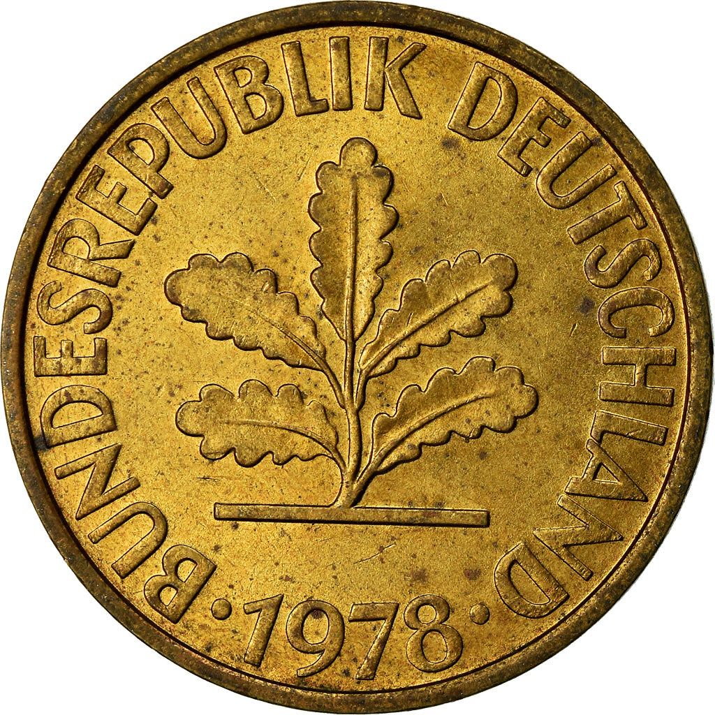 Monnaie, République fédérale allemande, 10 Pfennig, 1978, Munich, TTB, Brass