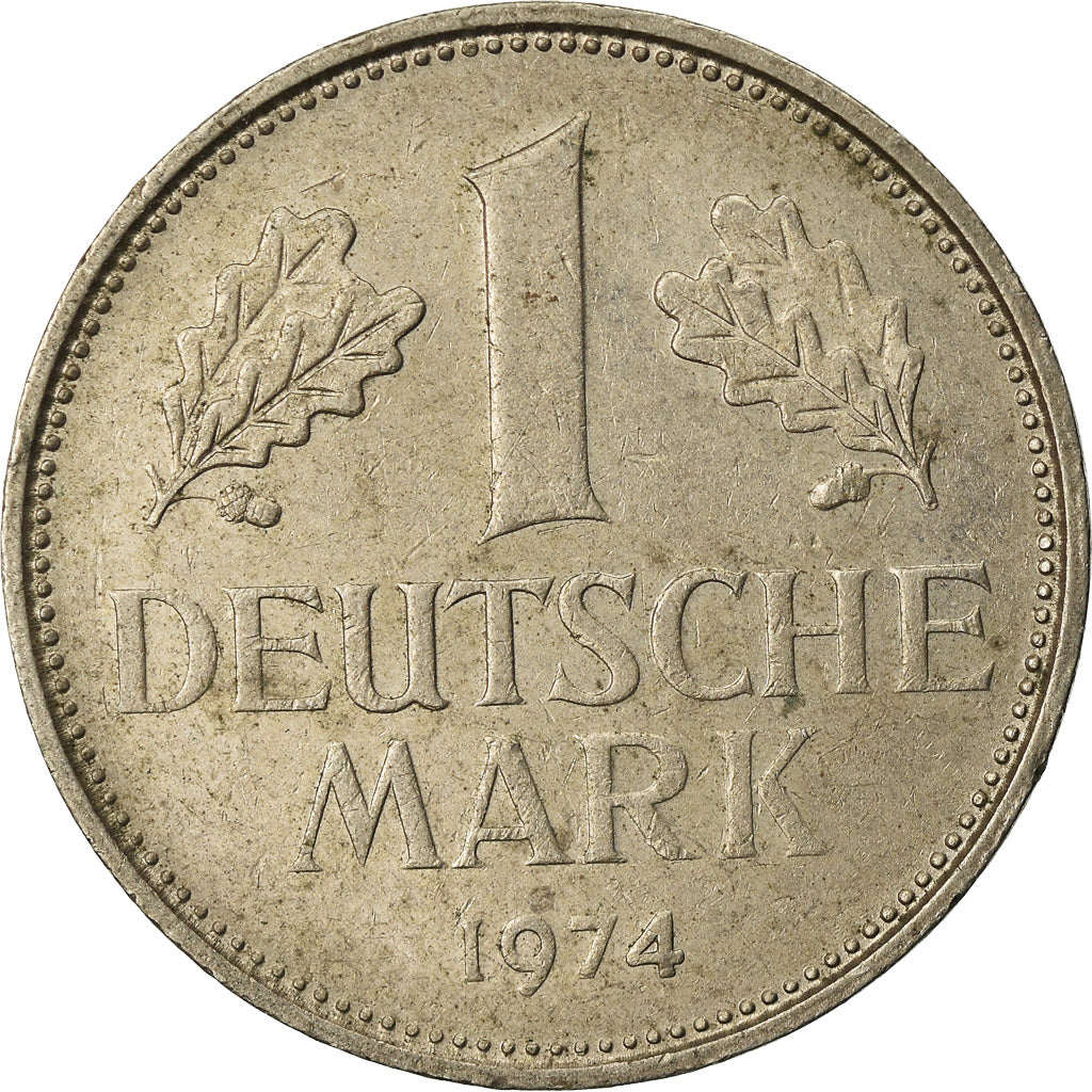 Moneda, ALEMANIA - REPÚBLICA FEDERAL, Mark, 1974, Karlsruhe, MBC, Cobre -