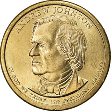 Coin, United States, Dollar, 2010, Andrew Johnson, U.S. Mint, Philadelphia,