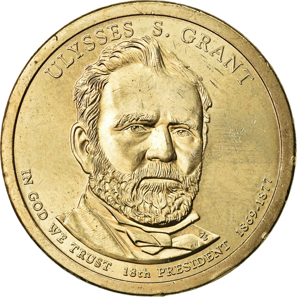 Coin, United States, Dollar, 2011, Ulysses S Grant, U.S. Mint, Philadelphia,