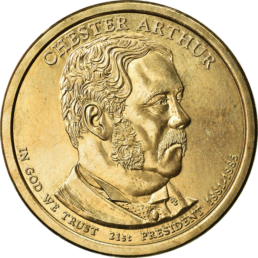 Coin, United States, Dollar, 2012, U.S. Mint, Chester Arthur, MS(63)