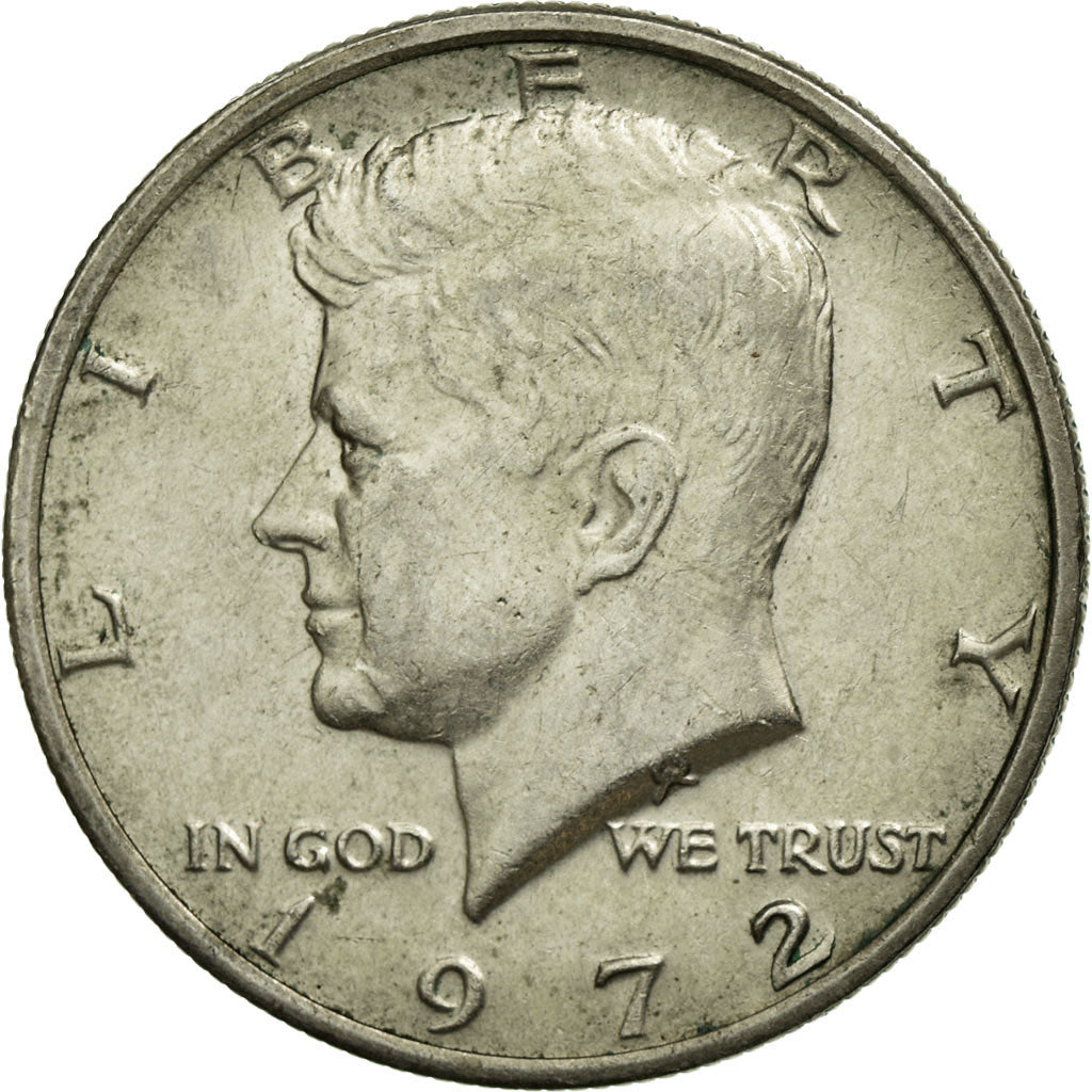 Coin, United States, Kennedy Half Dollar, Half Dollar, 1972, U.S. Mint