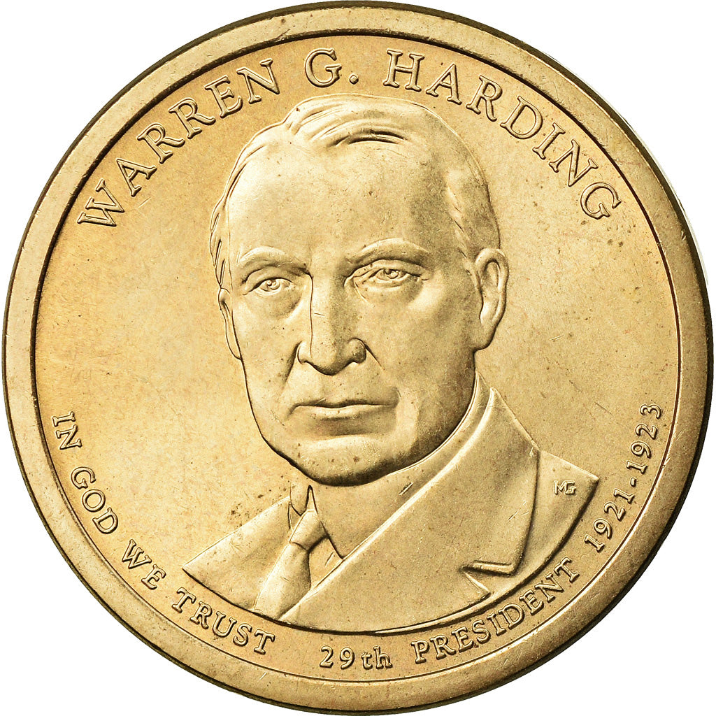 Coin, United States, Dollar, 2014, U.S. Mint, Warren G. Harding, MS(63)