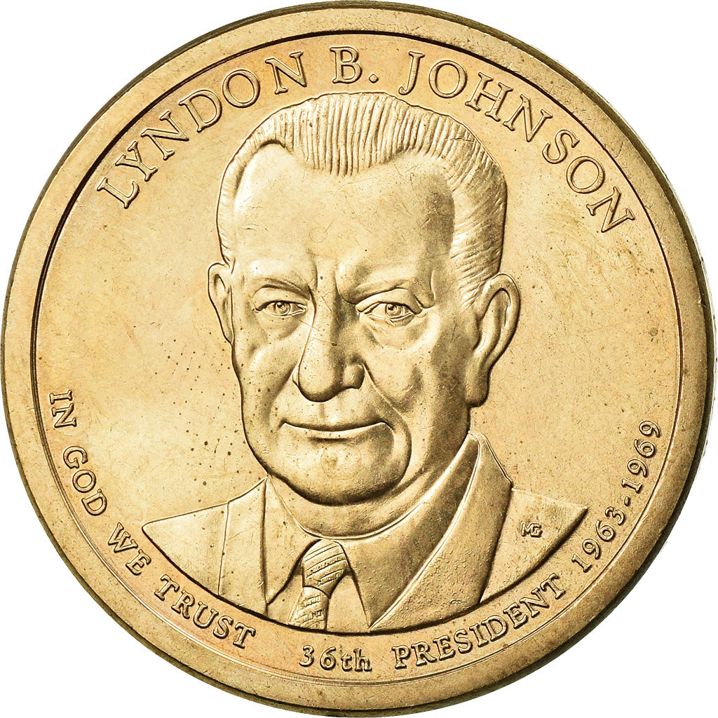 Coin, United States, Dollar, 2015, U.S. Mint, Lyndon B. Johnson, MS(63)