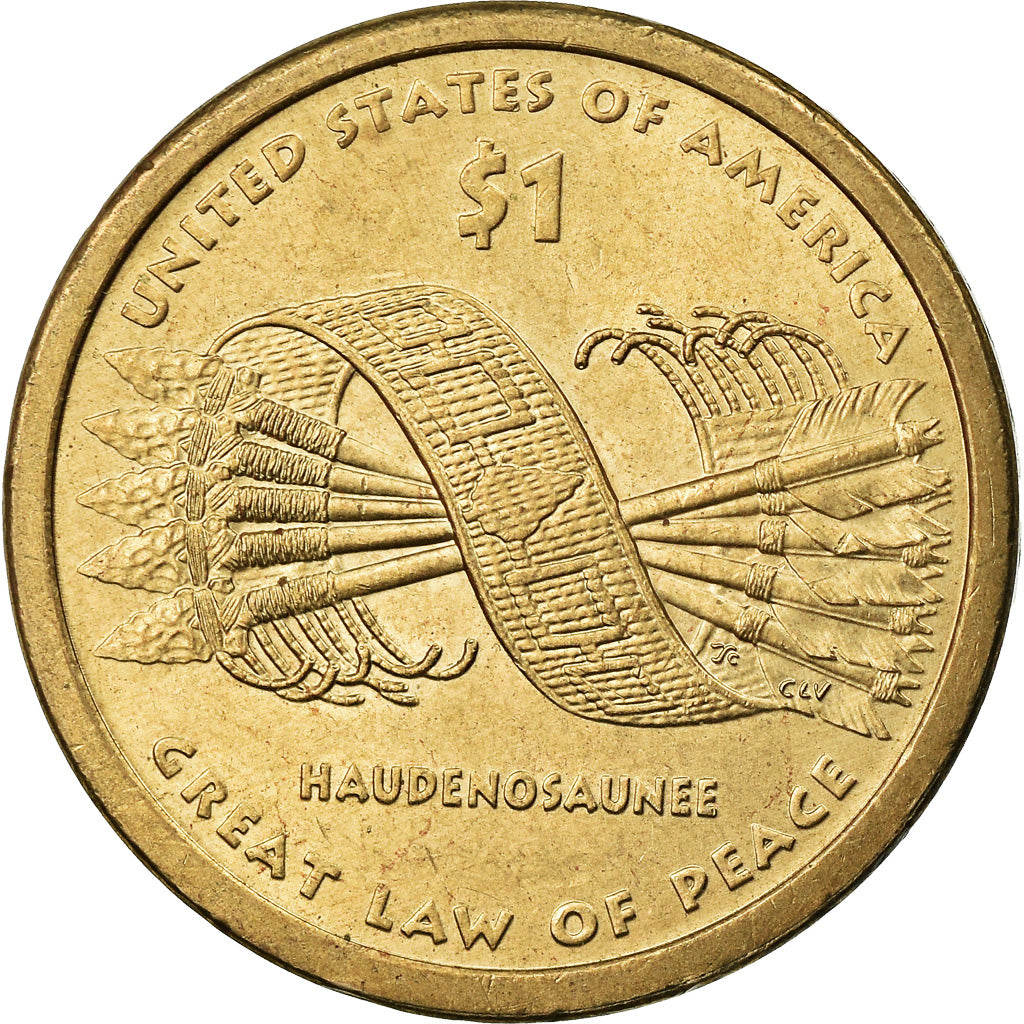 Coin, United States, Native American Dollar - Hiawatha belt reverse, Dollar