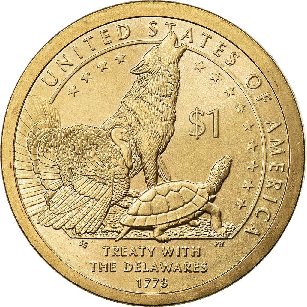 Coin, United States, Native American Dollar - Delaware Treaty of 1778, Dollar