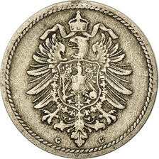 Moneta, GERMANIA - IMPERO, Wilhelm I, 5 Pfennig, 1889, Karlsruhe, MB