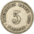 Moneda, ALEMANIA - IMPERIO, Wilhelm II, 5 Pfennig, 1890, Berlin, BC+, Cobre -