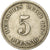 Moneda, ALEMANIA - IMPERIO, Wilhelm II, 5 Pfennig, 1897, Munich, BC+, Cobre -