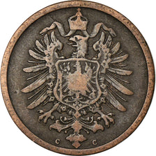 Coin, GERMANY - EMPIRE, Wilhelm I, 2 Pfennig, 1876, Frankfurt, VF(20-25)